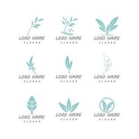 Mint leaves flat vector color icon template illustration design