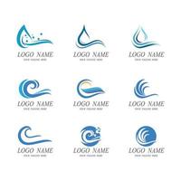 Water wave Logo vector and symbol Template