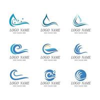 Water wave Logo vector and symbol Template