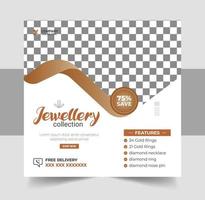 Jewellery collections social media post vector