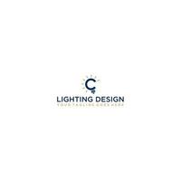 Lightbulb On Letter Logo Design C vector