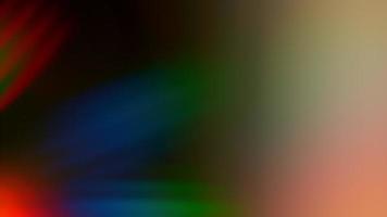 Prisma Regenbogen Licht Fackeln Overlay auf schwarz Hintergrund video