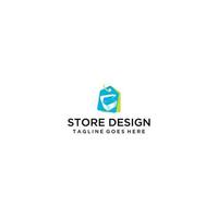 Shopping and discount logo design vector