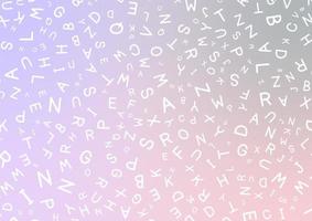 Abstract alphabet random pastel vivid gradient background vector