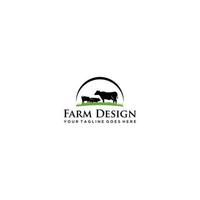 Farm logo design template . vector