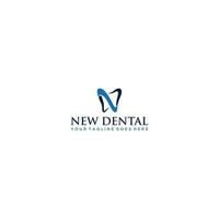 letter n dental logo design silhouette vector illustration