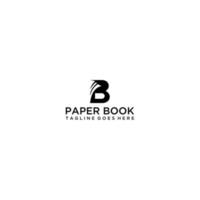 letter B book store logo design template vector