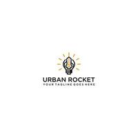 urbano cohete logo diseño modelo vector