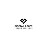 Letter S Love Logo Design, Brand Identity logos vector, modern logo vector