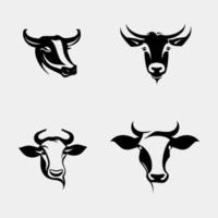 set of cow head vector design idea