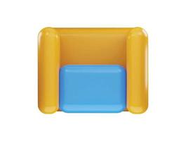 sofa icon 3d rendering vector illustration