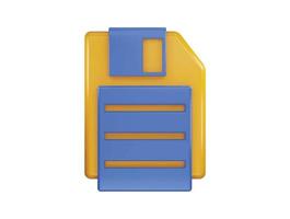 file icon 3d rendering vector illustration