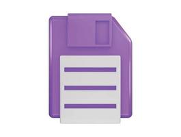 file icon 3d rendering vector illustration