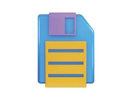 file icon 3d rendering vector illustration