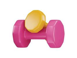 dumbbell icon 3d rendering vector illustration