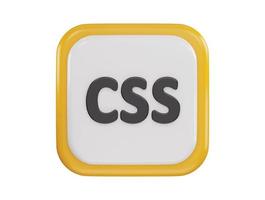 css programing icon 3d rendering vector illustration