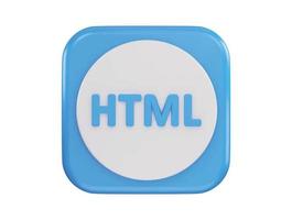 html programing icon 3d rendering vector illustration
