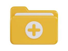 file folder icon 3d rendering vector illustration