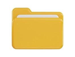 file folder icon 3d rendering vector illustration