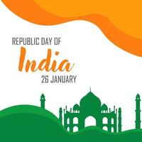 India republic day vector.Republic Day is one of three Indian national holidays and it commemorates the enactment of the constitution of India vector