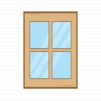 Double hung window vector illustration