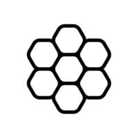Honeycomb icon in line style design isolated on white background. Editable stroke. vector
