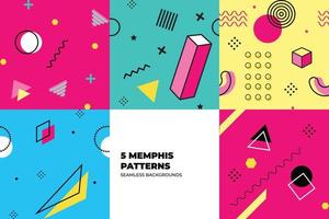 Memphis Background Set vector