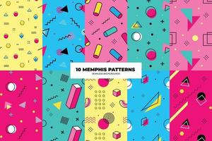 Memphis Background Set vector