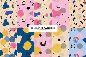 conjunto de patrones de memphis vector