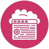 Vector Design Cloud Coding Vector Icon Style