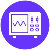 Vector Design Oscilloscope Vector Icon Style