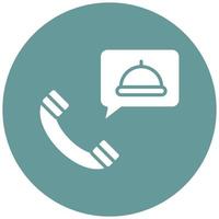 Vector Design Order Food on Call Vector Icon Style