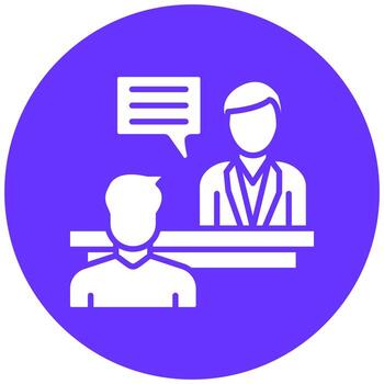 Vector Design In Person Interview Vector Icon Style