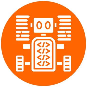 vector diseño programado robot vector icono estilo