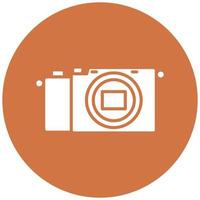 Vector Design Mirrorless Camera Vector Icon Style
