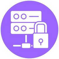 Vector Design Database Lock Vector Icon Style