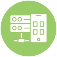 Vector Design Smartphone Database Vector Icon Style