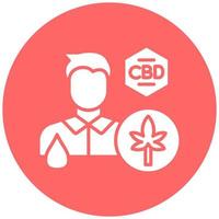 Vector Design Cbd Oil Users Vector Icon Style
