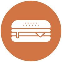 vector diseño queso hamburguesa vector icono estilo