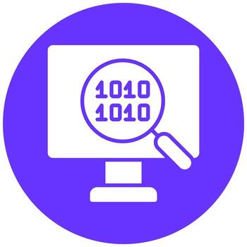 vector diseño binario vector icono estilo