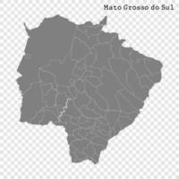 alto calidad estado del mapa de Brasil vector