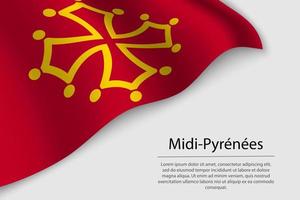 wavig bandera midi Pirineos vector