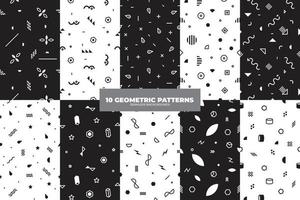 Set of abstract pattern. Memphis Style Funky Background. Hipster Style 80s-90s. Suitable for banners, funky posters, flyers, covers. Design of promotional products, wrapping paper and printing. vector