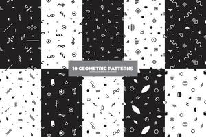 Set of abstract pattern. Memphis Style Funky Background. Hipster Style 80s-90s. Suitable for banners, funky posters, flyers, covers. Design of promotional products, wrapping paper and printing. vector