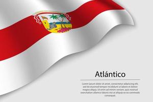 ondeando bandera de atlántico vector