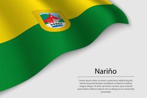 Waviing flag of Narino vector