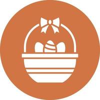 Easter Basket Vector Icon Style