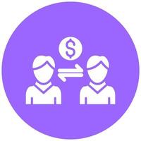 Peer to Peer Lending Vector Icon Style