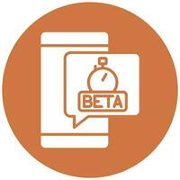 beta pruebas vector icono estilo