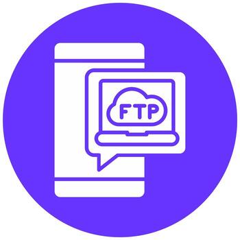 Ftp Protocol Vector Icon Style